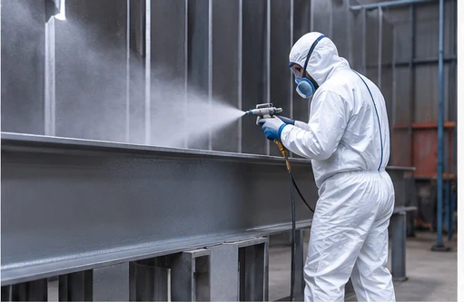 Airless yöntemle boya uygulaması.